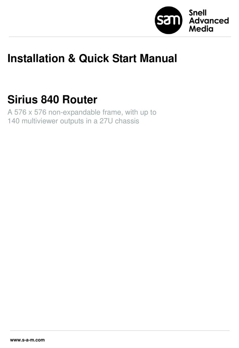 Snell Advanced Media Sirius 840 Installation & quick start guide Snell Advanced Media Sirius 840 Installation & quick start guide
