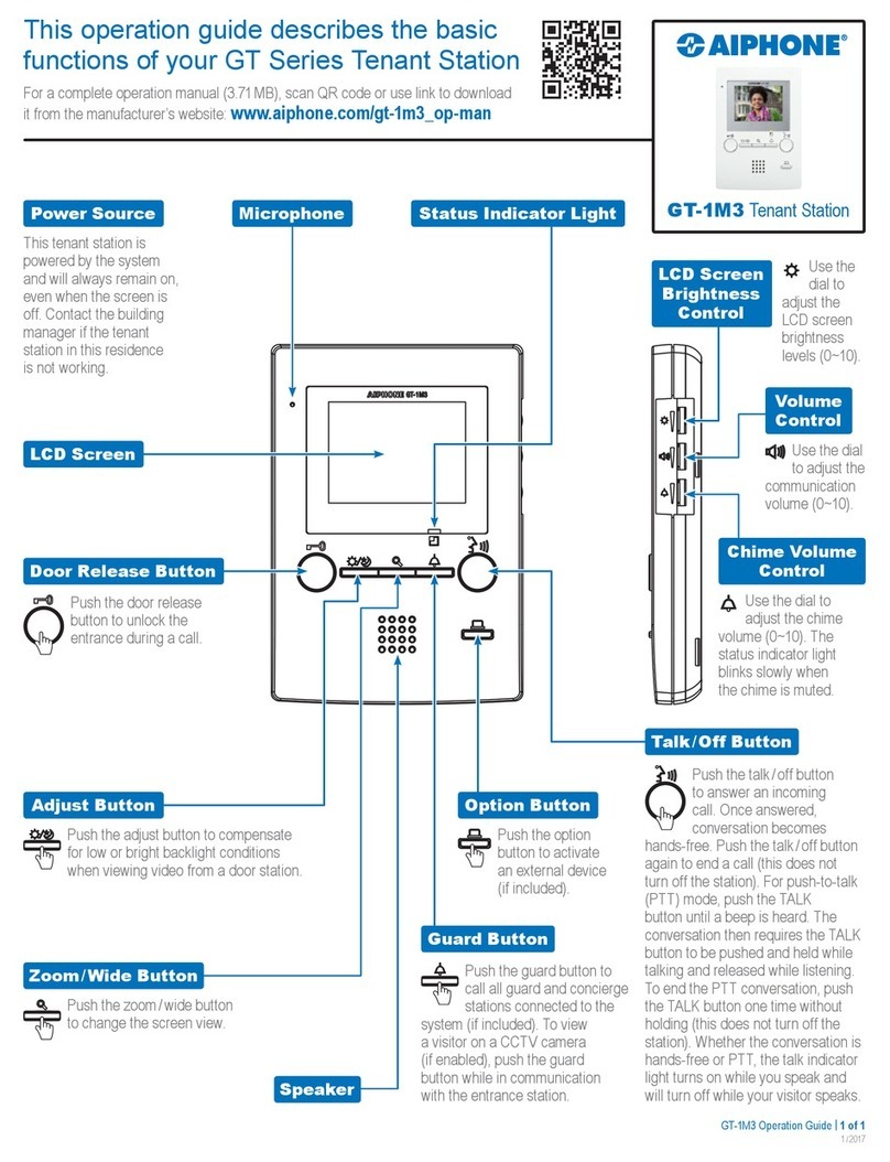 Aiphone GT-1M3 User manual