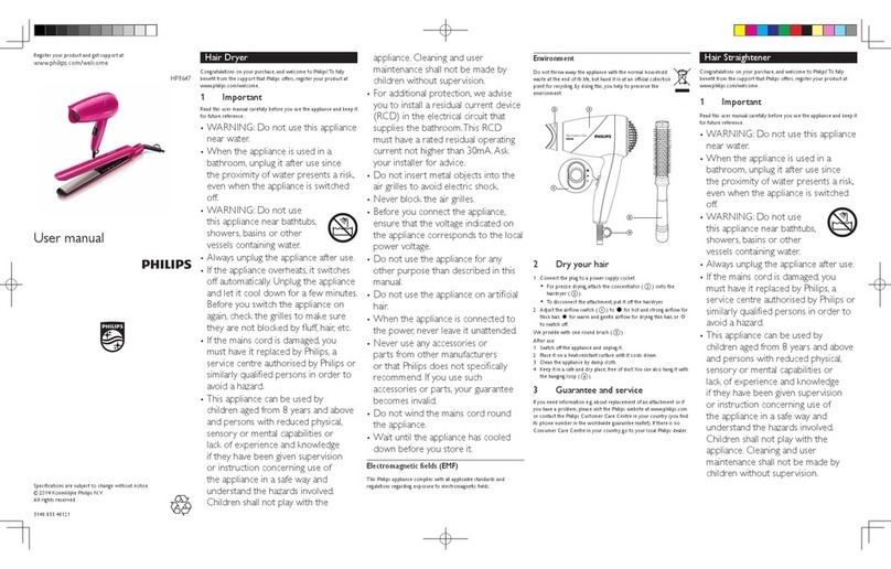 Philips HP8647 user manual