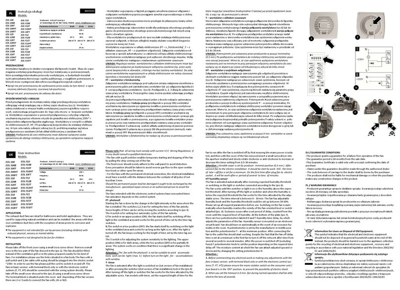 ELPLAST EOL 100 Installation instructions