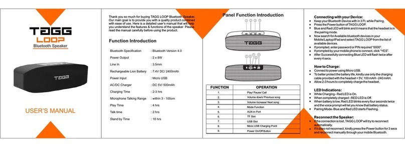 TAGG LOOP user manual