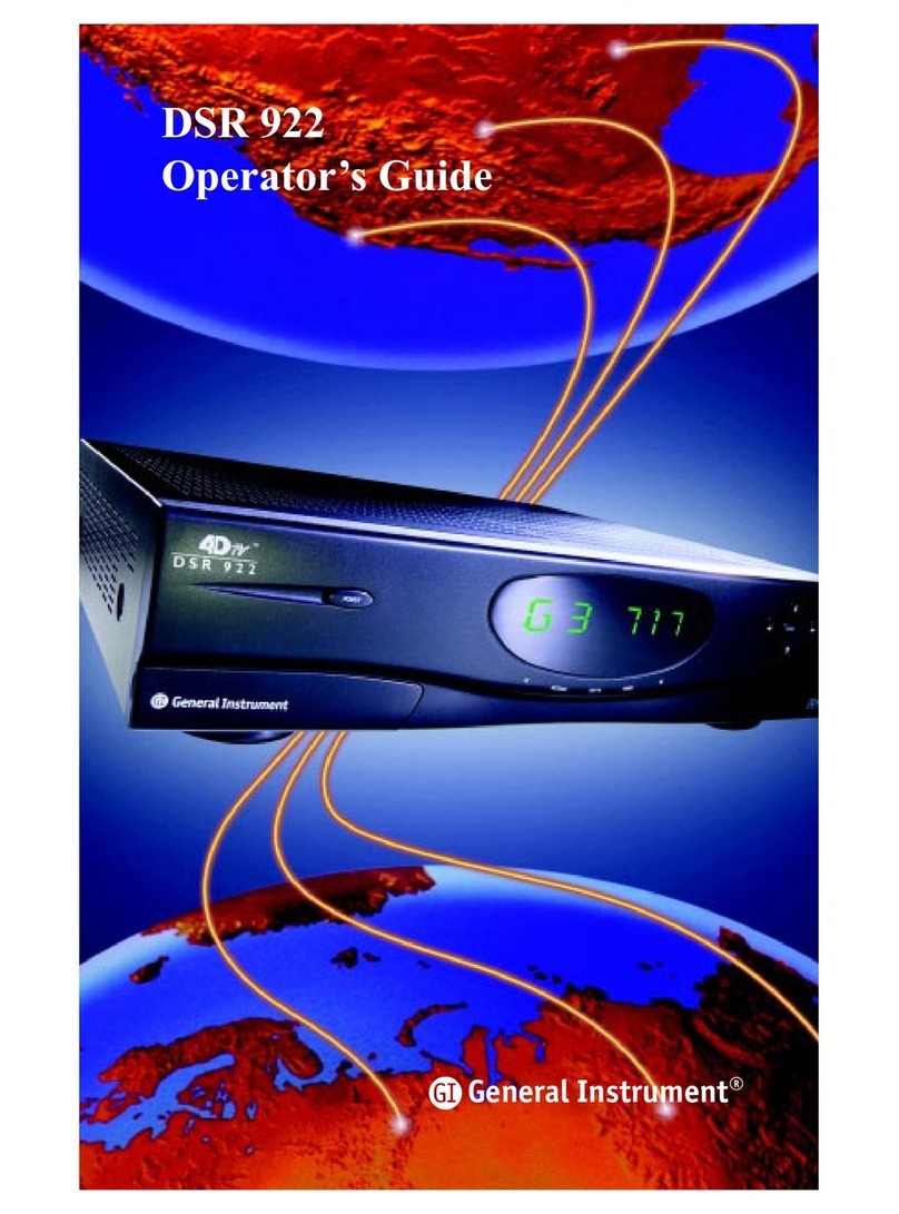 General Instrument DSR 922 Operator's guide