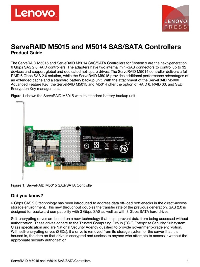 Lenovo ServeRAID M5015 User manual