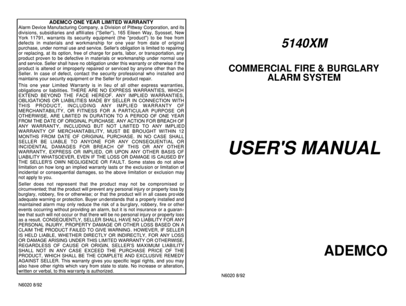 ADEMCO VISTA 5140XM user manual