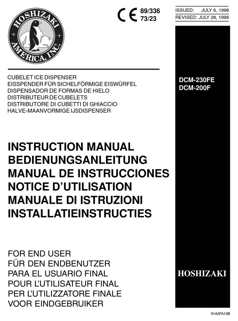 Hoshizaki DCM-230FE User manual