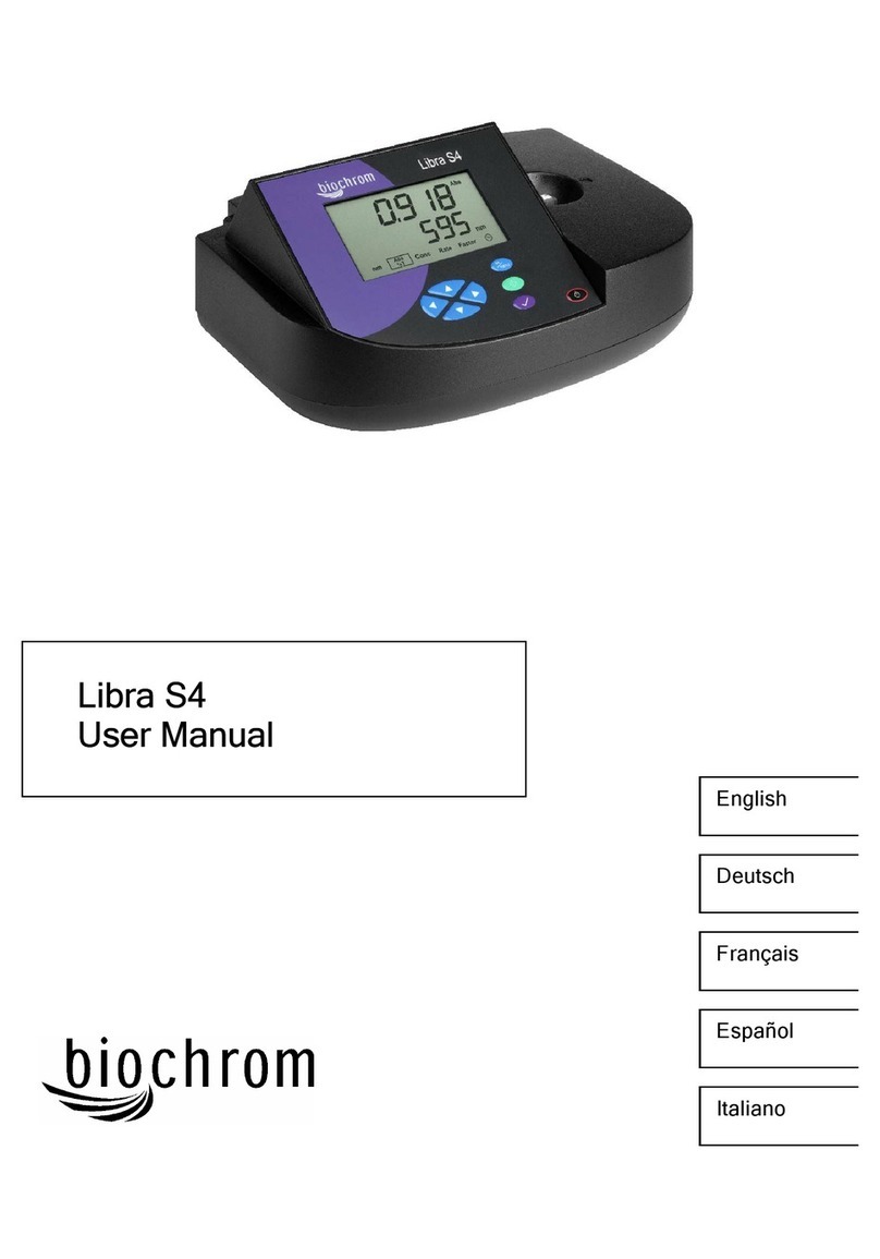 biochrom Libra S4 User manual