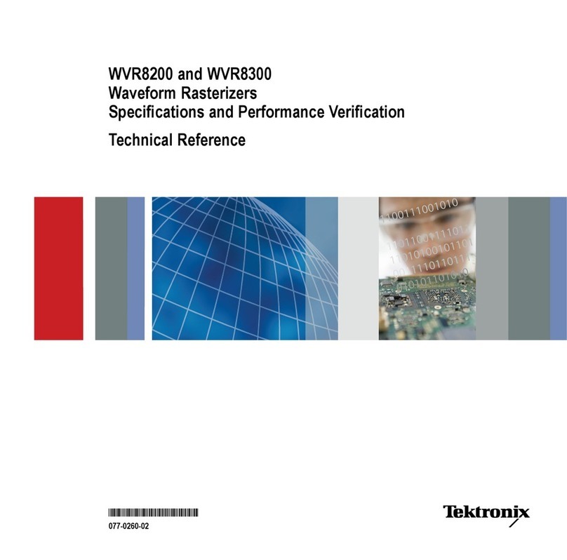 Tektronix WFM8200 Use and care manual
