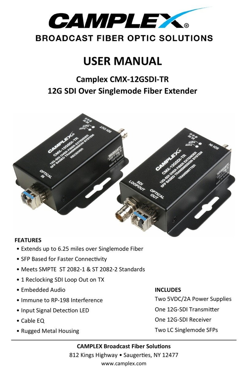 Camplex CMX-12GSDI-TR User manual