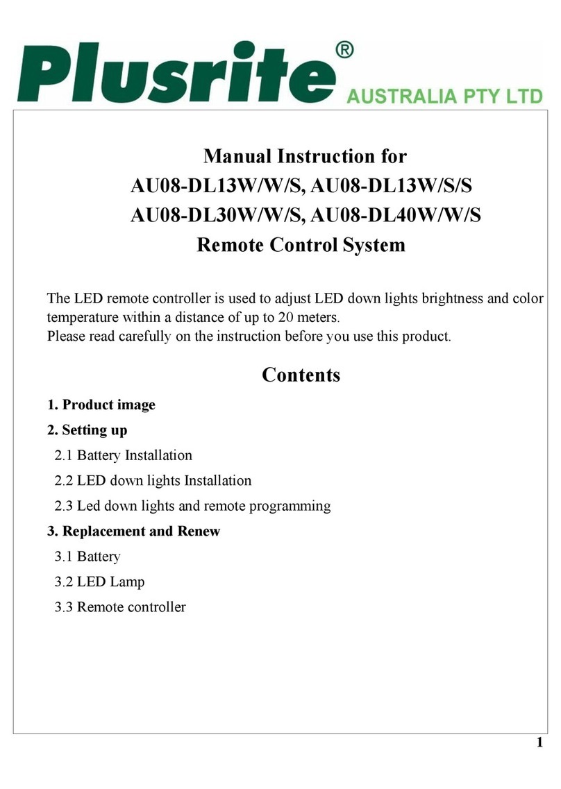 Plusrite Australia AU08-DL13W/W/S User manual