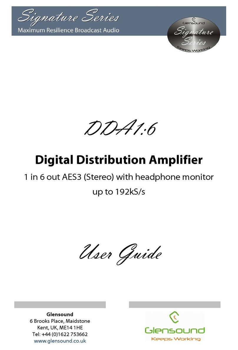 Glensound DDA 1:6 User manual Glensound DDA 1:6 User manual