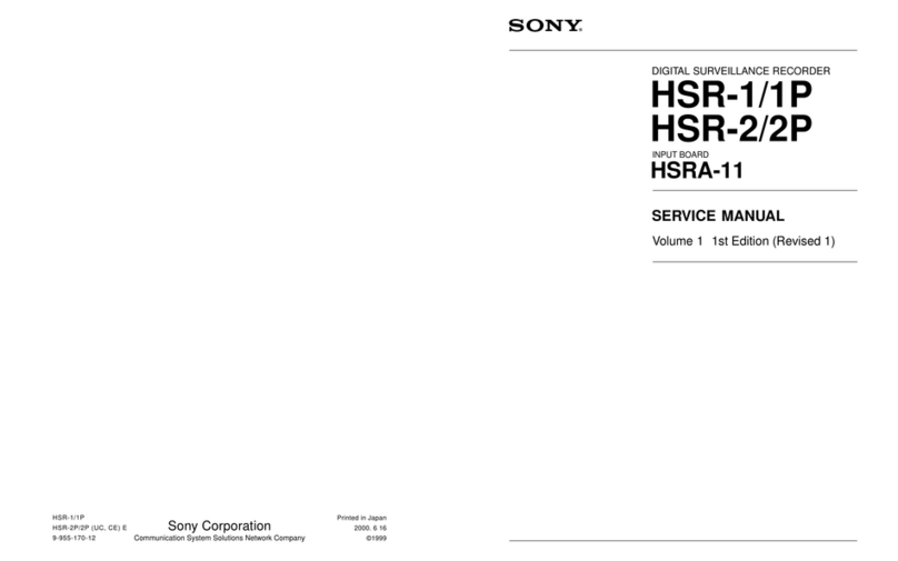 Sony HSR-1 User manual