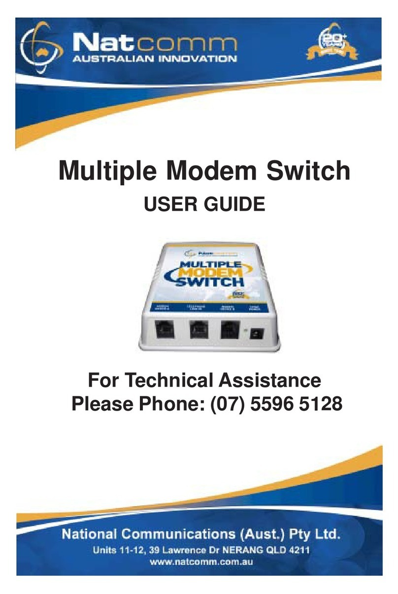 NatComm Multiple Modem Switch User manual NatComm Multiple Modem Switch User manual
