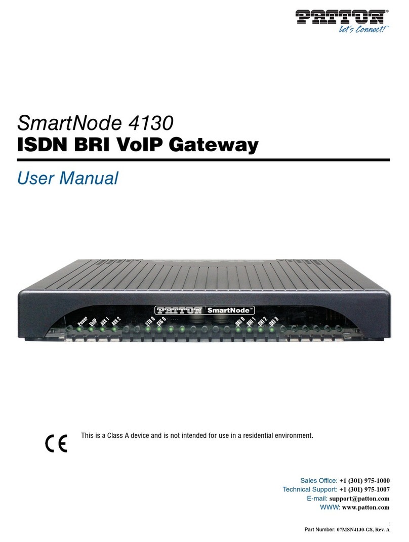 Patton electronics SmartNode 4130 User manual