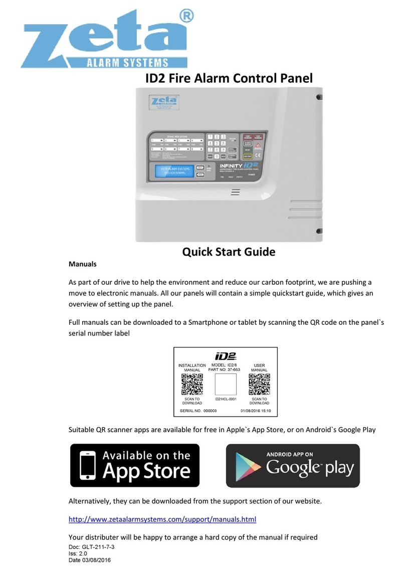 Zeta Alarm Systems INFINITY ID2 User manual