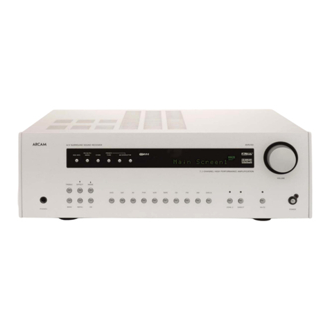 Arcam DiVA AVR250 User manual Arcam DiVA AVR250 User manual