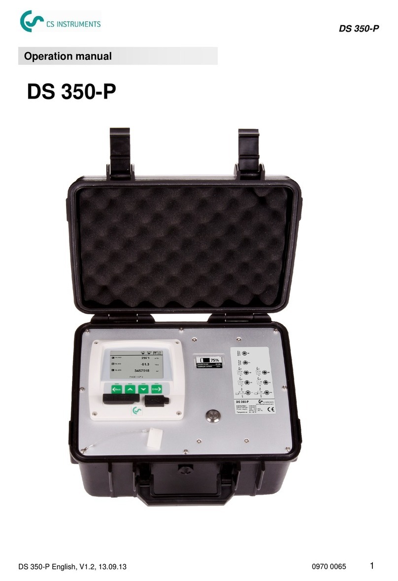 CS Instruments DS 350-P Operation manuals