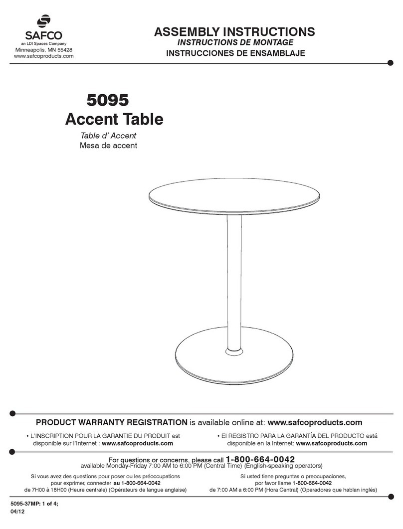 Safco 5095 Assembly instructions Safco 5095 Assembly instructions
