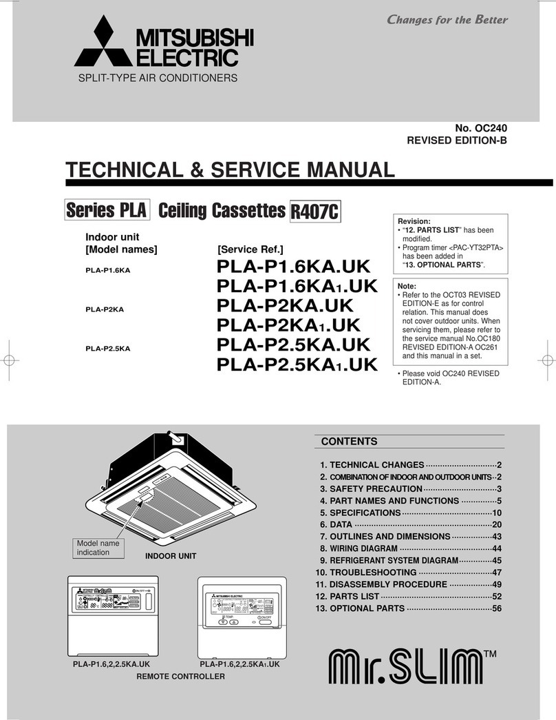 Mitsubishi Electric PLA-P1.6KA Operating manual