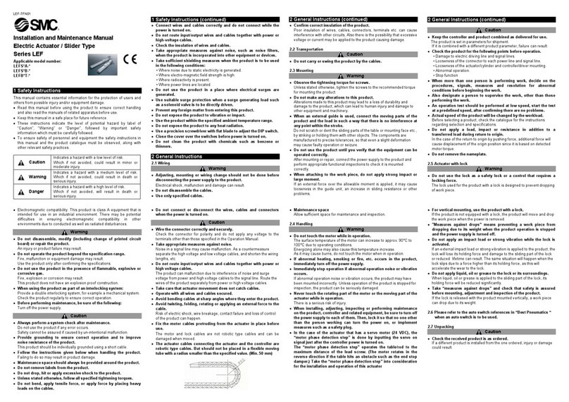 SMC Networks LEFS 16 Installation and maintenance manual SMC Networks LEFS 16 Installation and maintenance manual