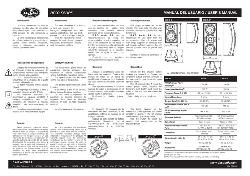 D.A.S. arco 4 user manual
