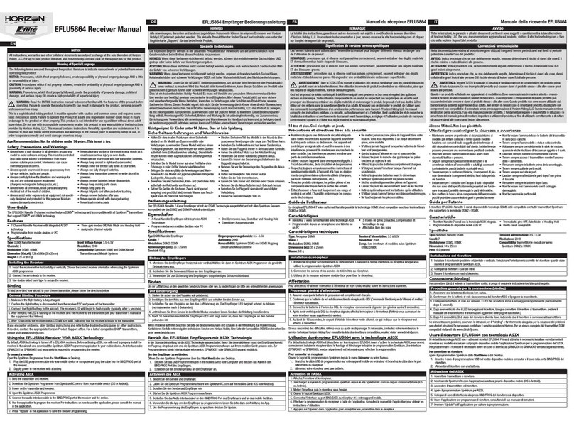 E-FLITE EFLU5864 User manual