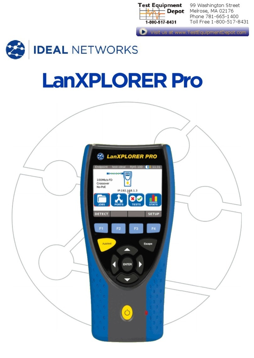 IDEAL Networks LanXPLORER Pro Quick reference guide