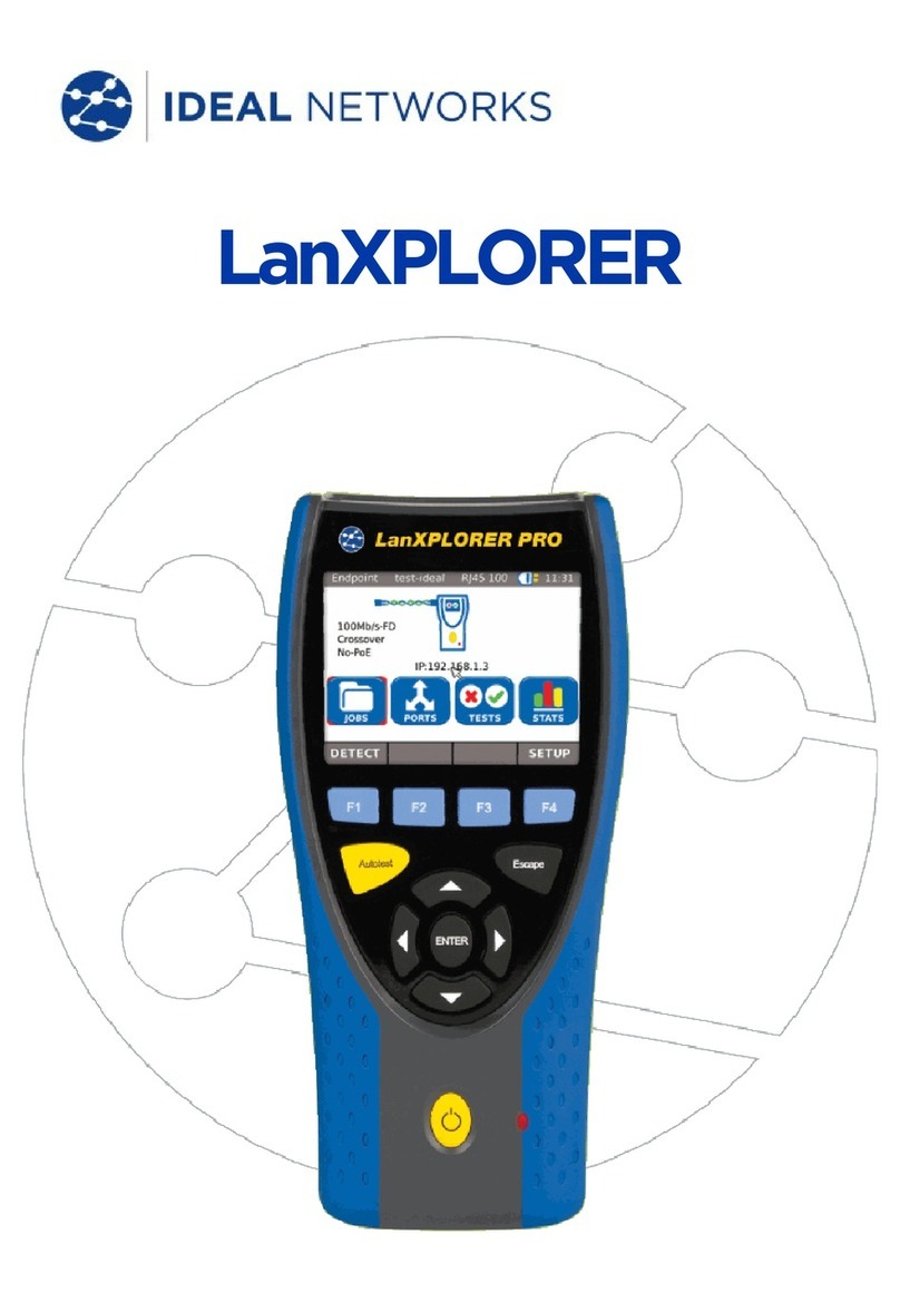 IDEAL Networks LanXPLORER Quick reference guide