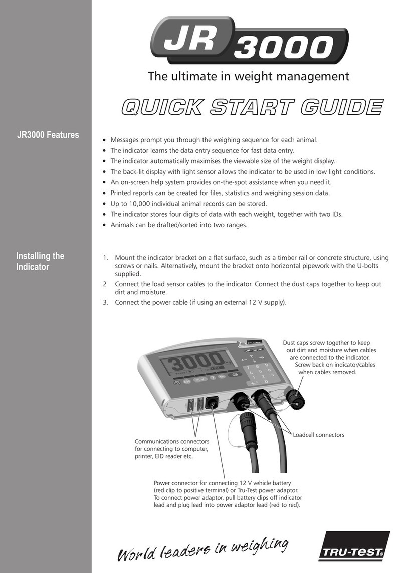 Tru-Test JR 3000 User manual