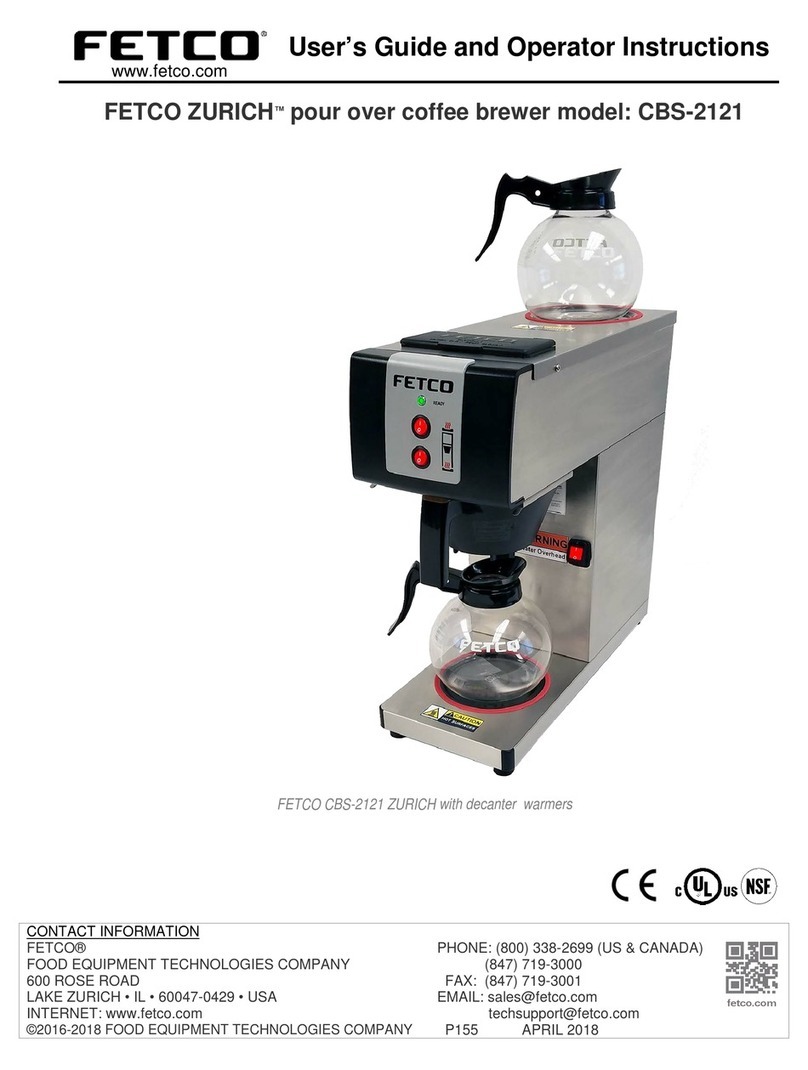 Fetco ZURICH CBS-2121 Specifications
