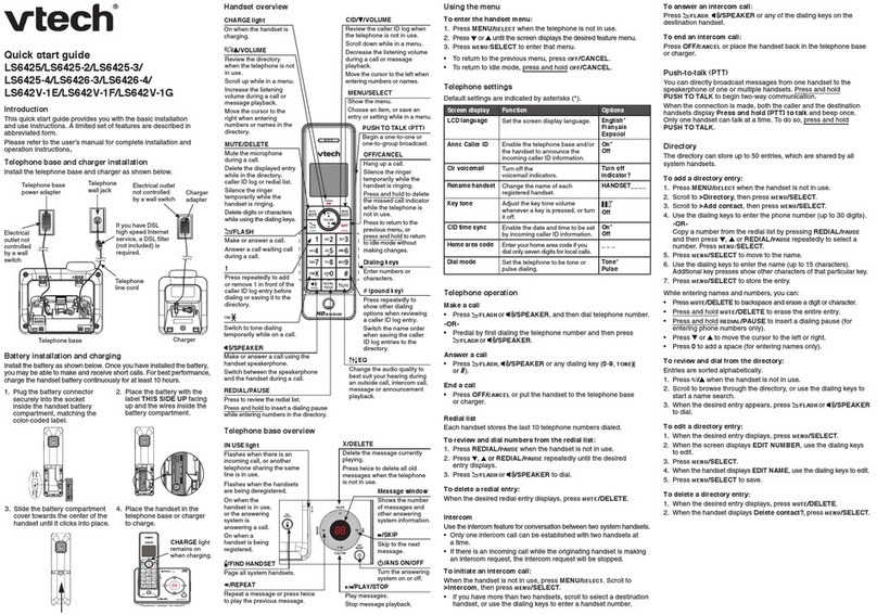 V-tech VTECH LS6426-3 User manual