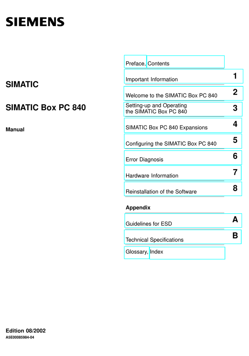 Siemens SIMATIC Box PC 840 manual