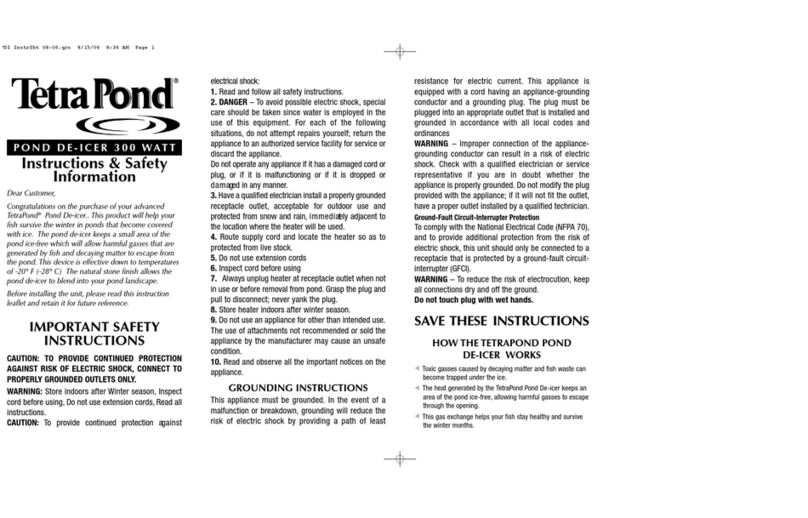 TetraPond Pond De-icer Instruction and safety manual TetraPond Pond De-icer Instruction and safety manual