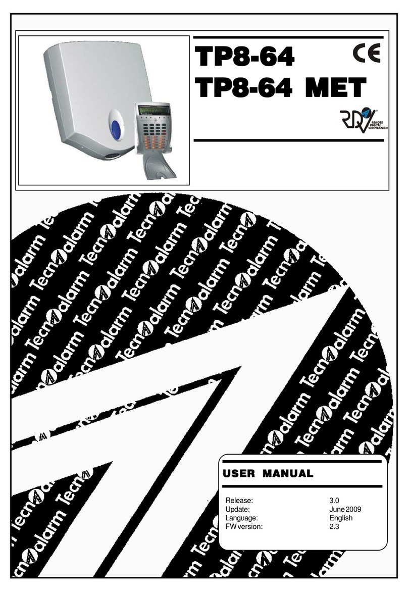 Tecnoalarm TP8-64 User manual Tecnoalarm TP8-64 User manual
