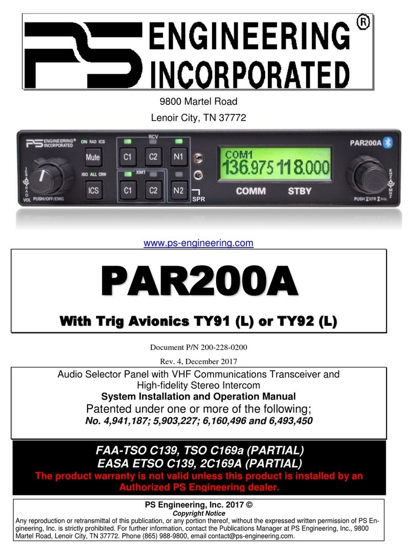 PS Engineering PAR200A Installation and operation manual