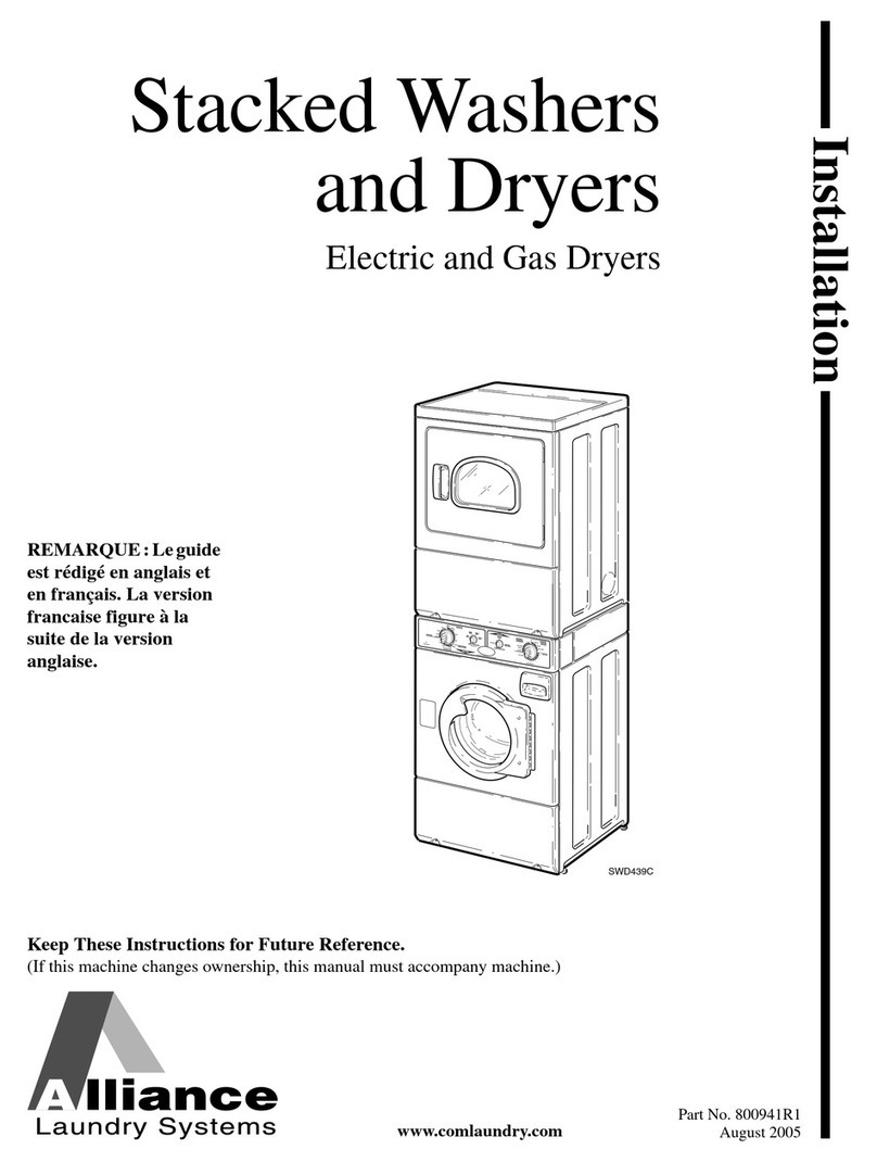 Alliance Laundry Systems LTZ87A*H0902 Series installation instructions Alliance Laundry Systems LTZ87A*H0902 Series installation instructions