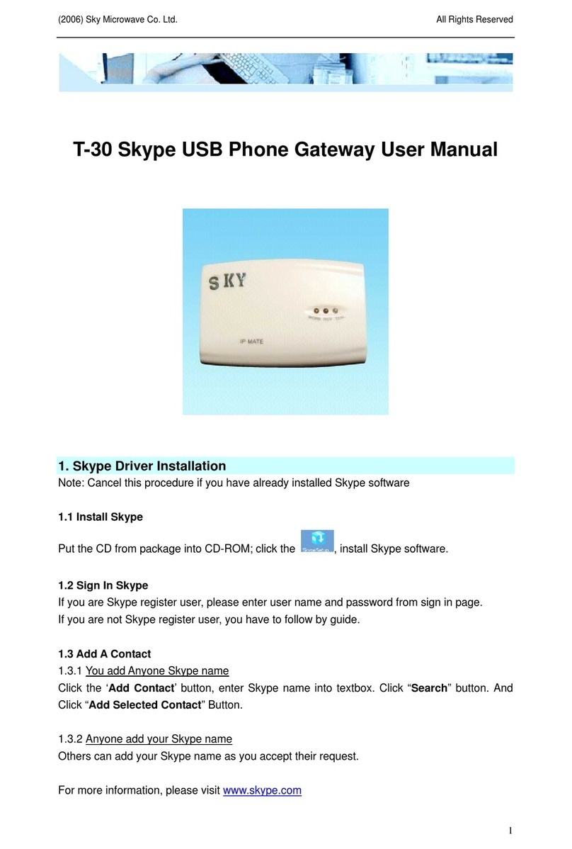 SKYMICROWAVE T-30 User manual