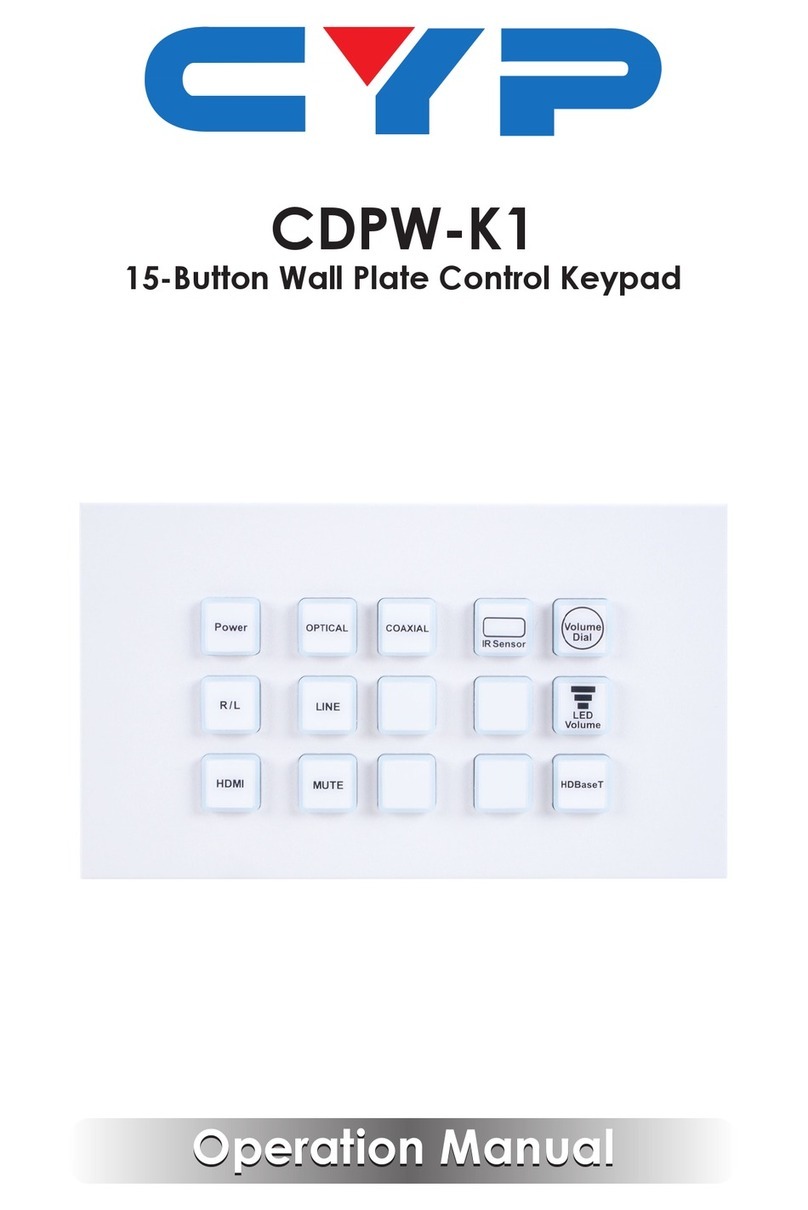 CYP CDPW-K1 Operation manual