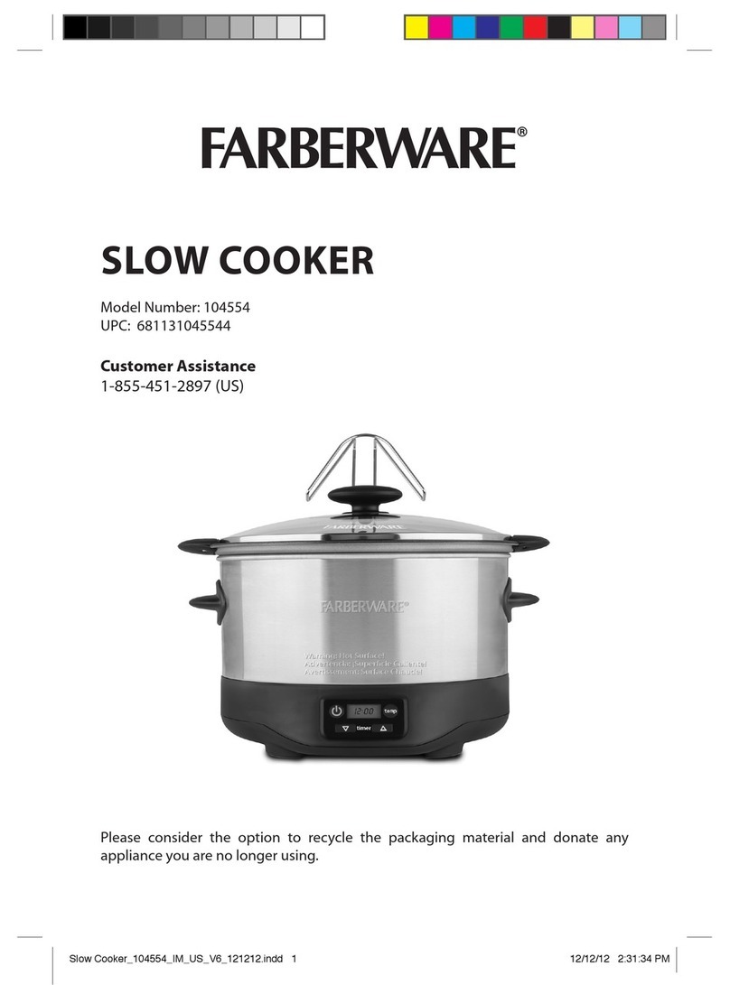 Farberware 104554 use and care manual