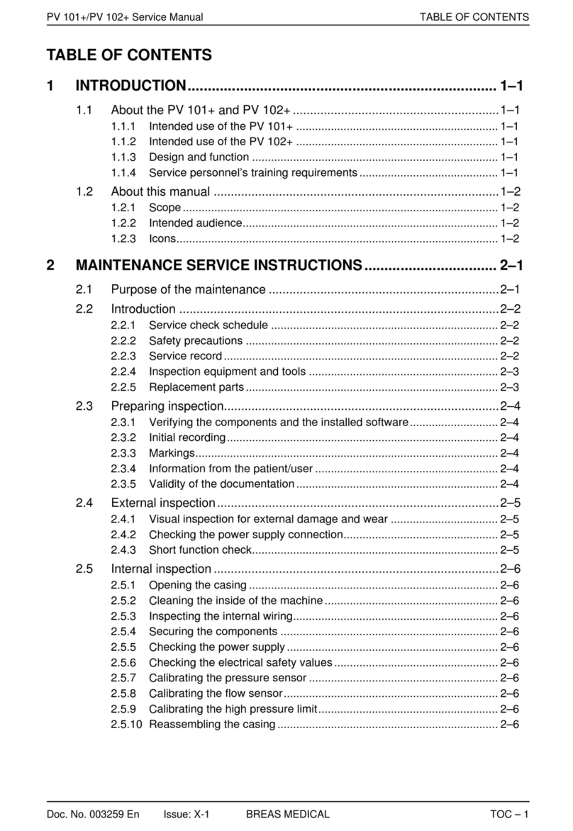 Breas PV 102+ Service manual