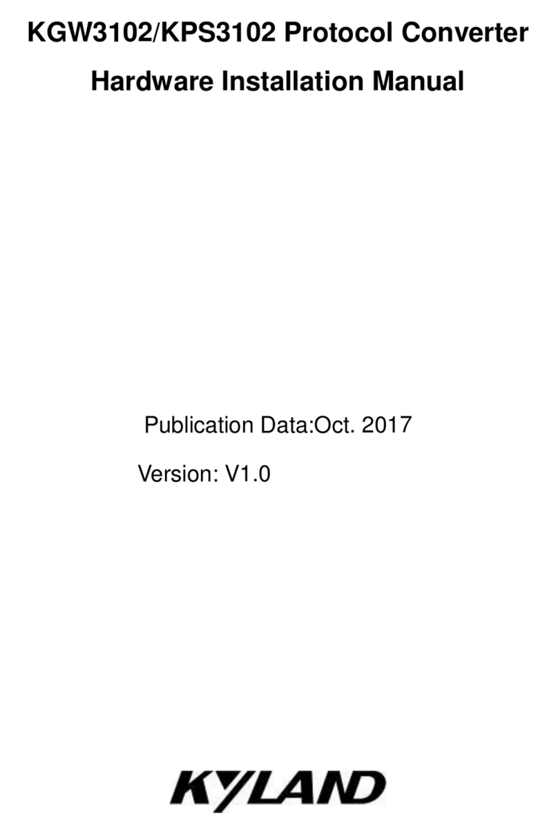 KYLAND Technology KGW3102 Series Hardware installation manual