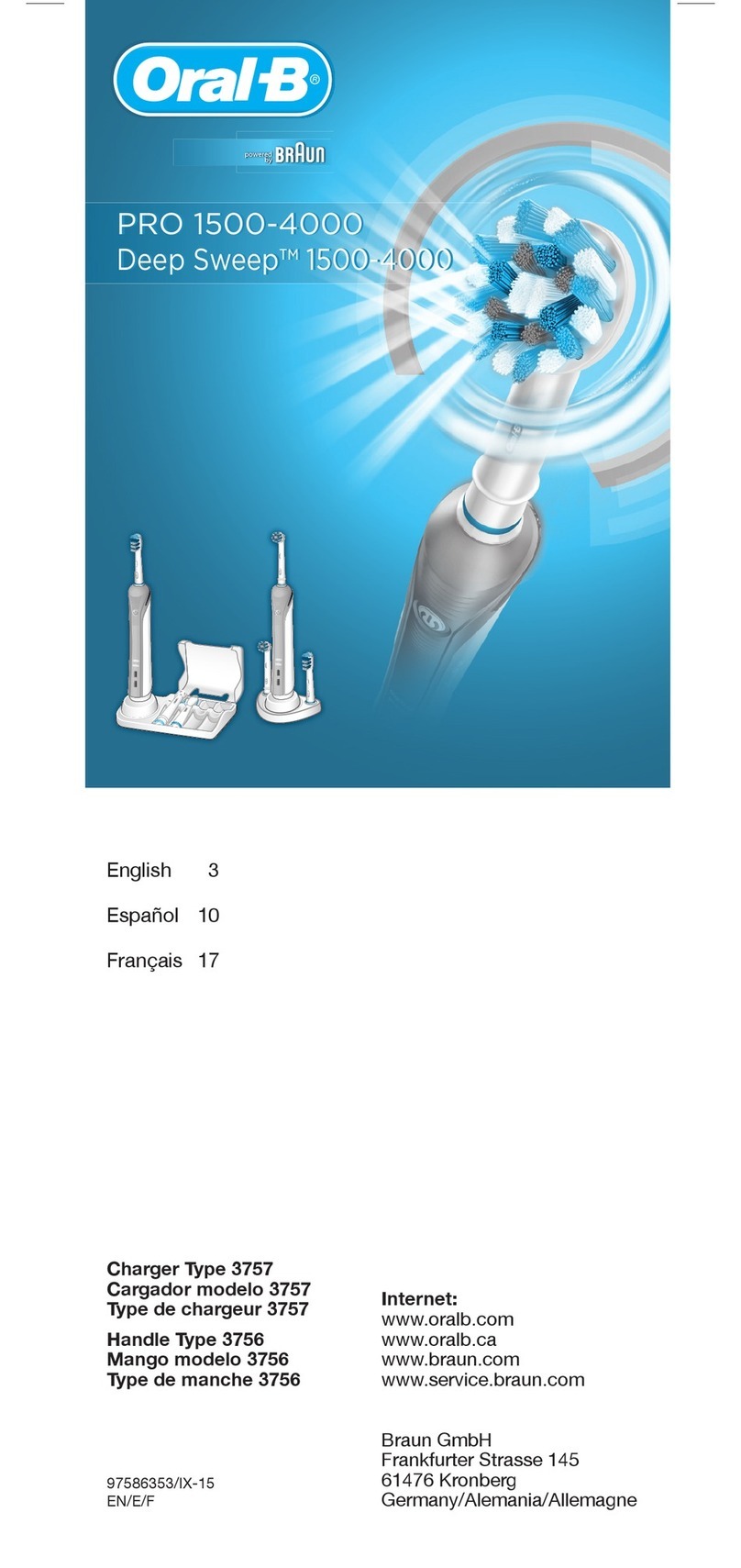 Oral-B Deep Sweep Pro 1500 manual