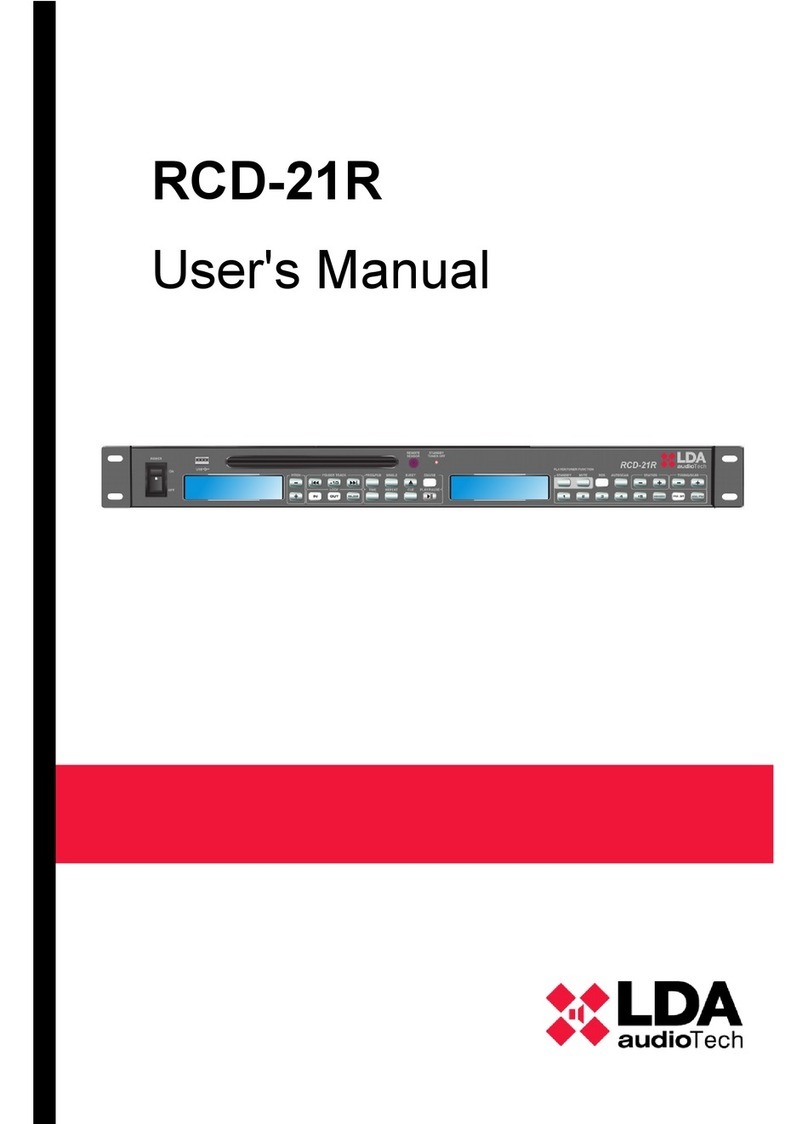 LDA Audio Tech RCD-21R User manual