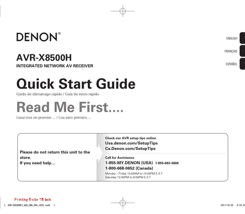 Denon AVR-X8500H User manual