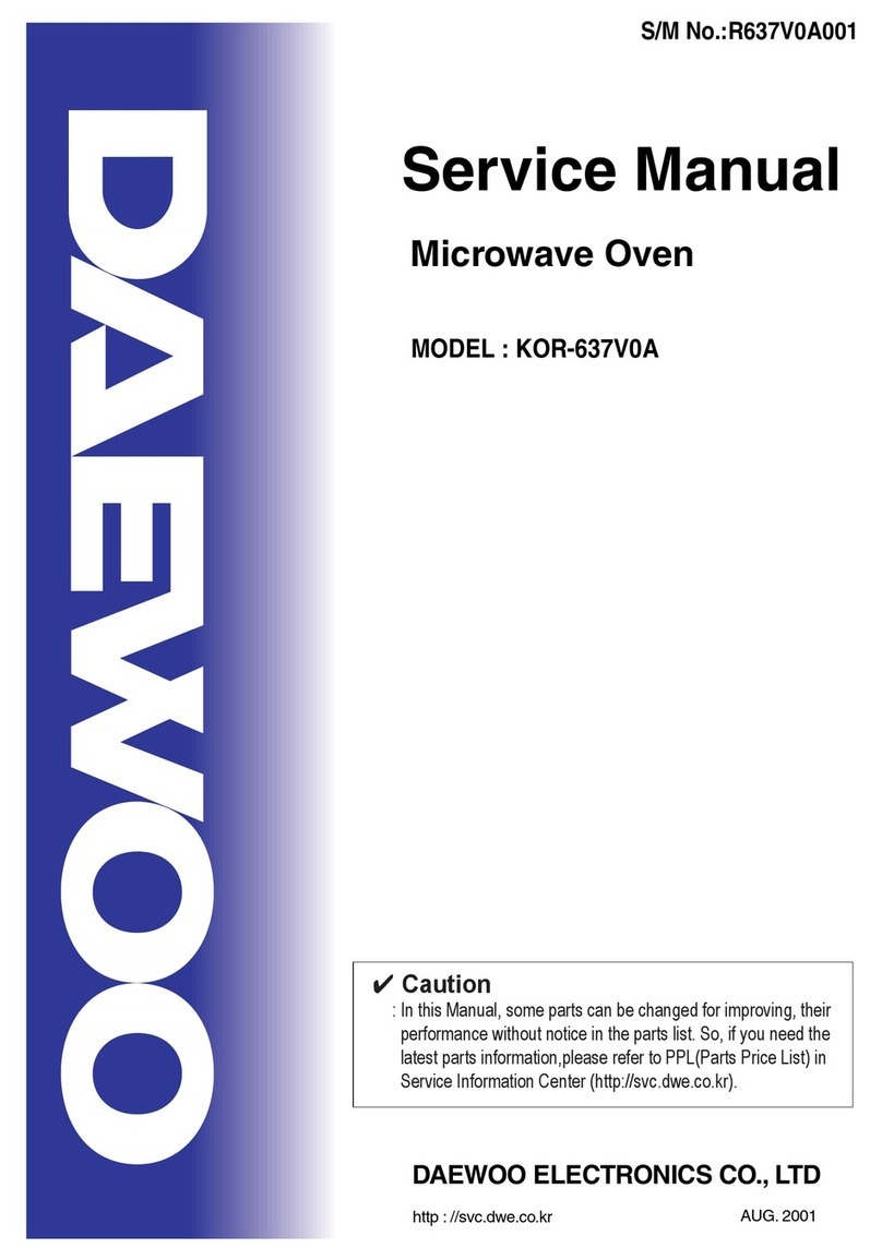 DAEWOO ELECTRONICS KOR-637V0A User manual