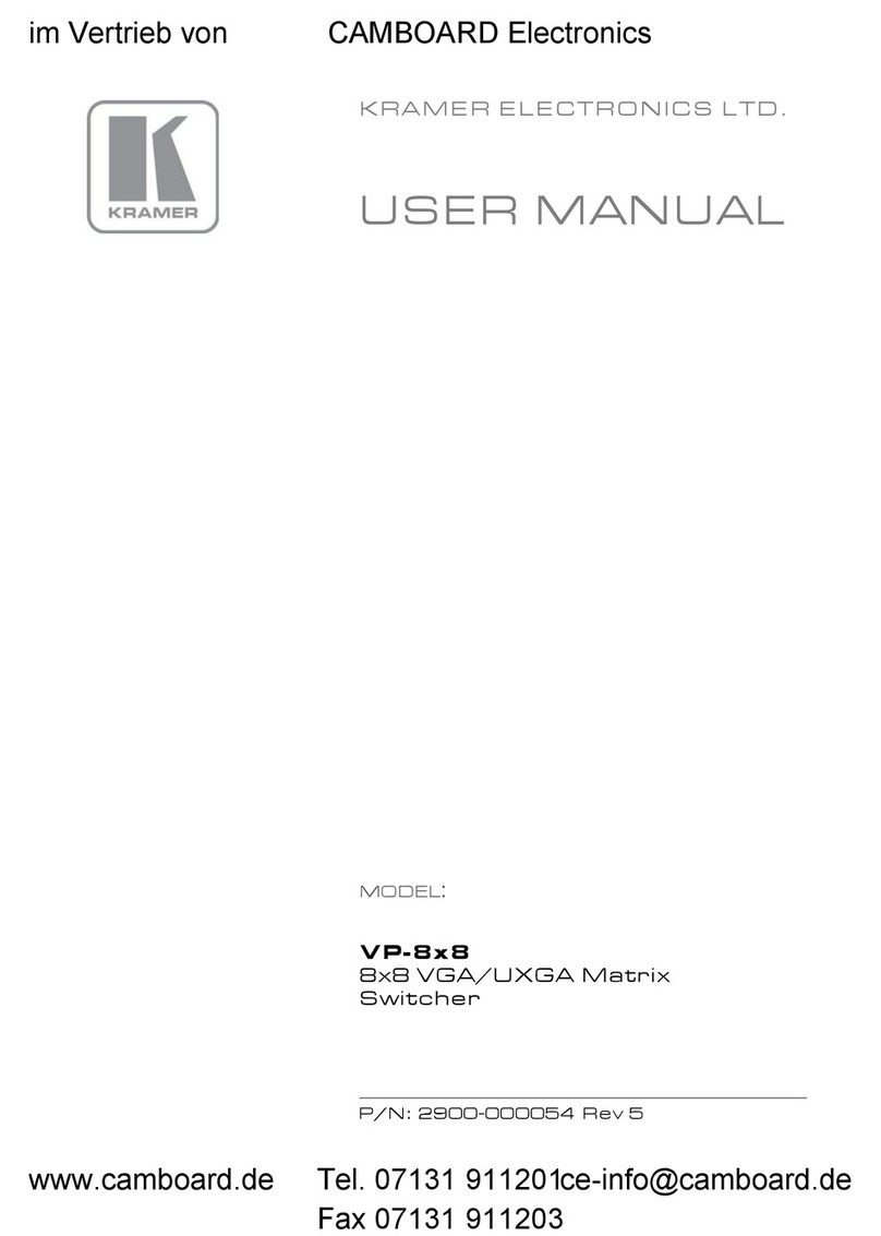Kramer VP-8x8 User manual