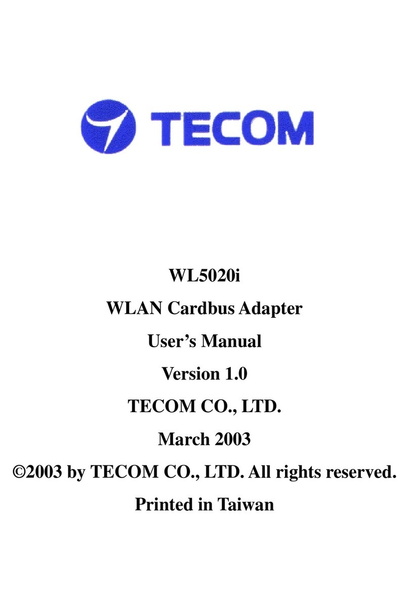 TECOM WL5020i user manual