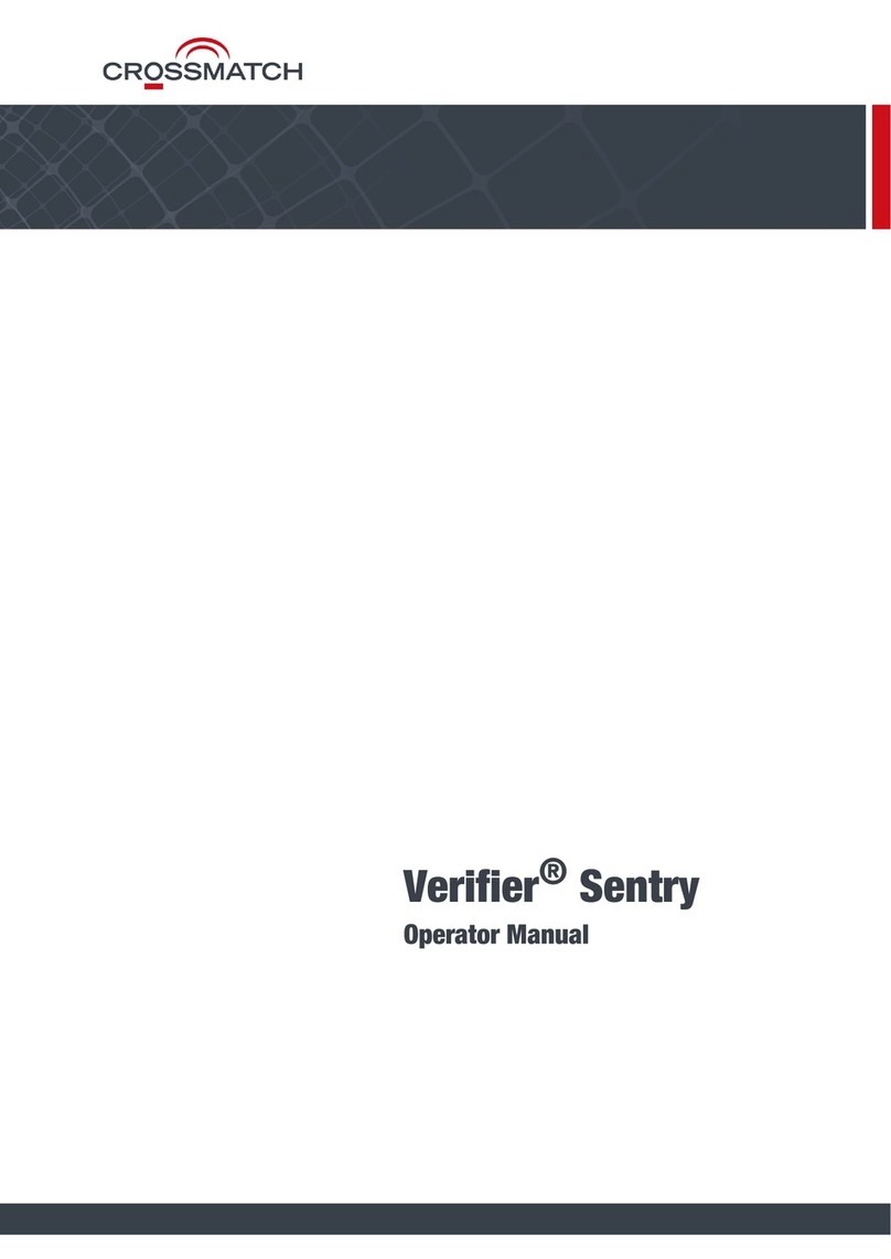 Crossmatch Verifier Sentry Operator's manual
