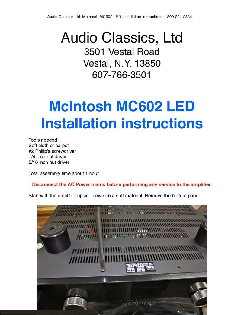 McIntosh MC602 LED User manual