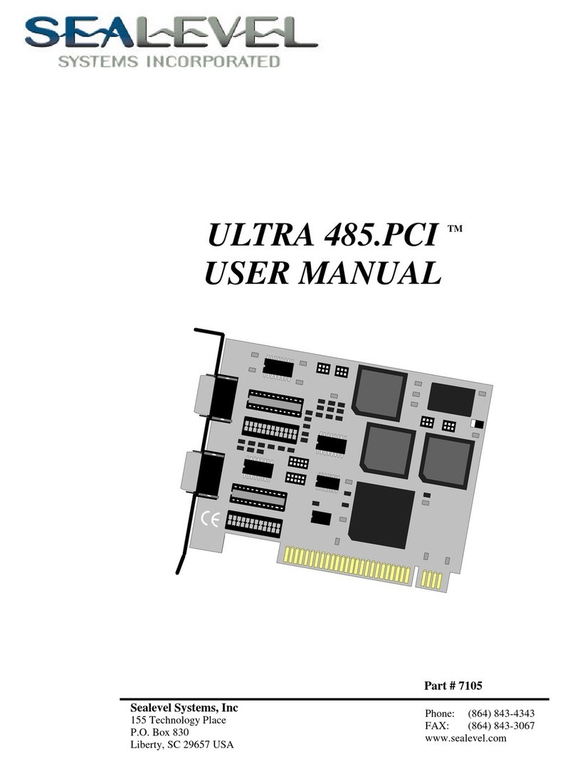 SeaLevel ULTRA 485.PCI user manual