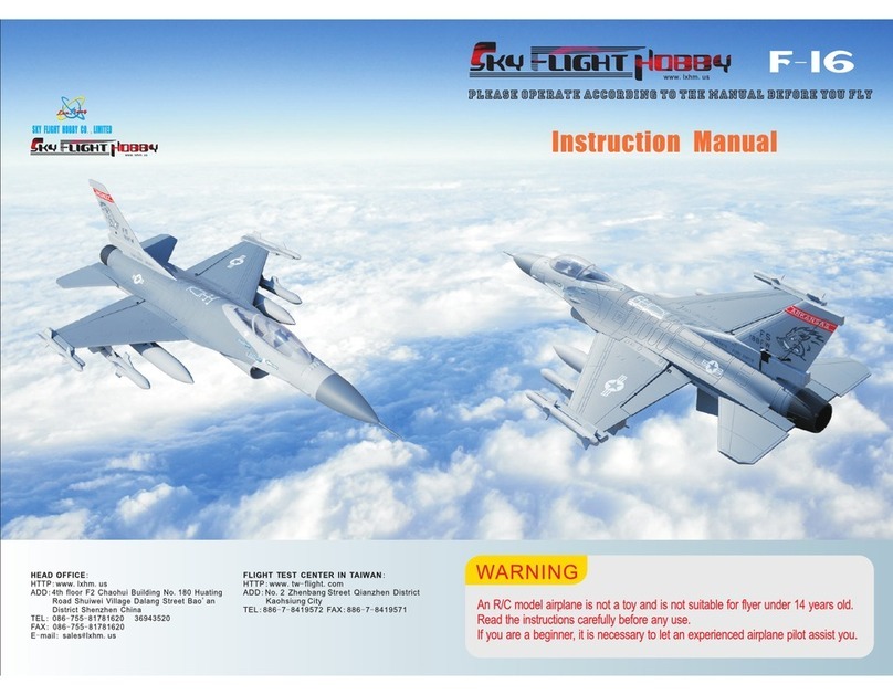 SKY FLIGHT HOBBY F-16 instruction manual